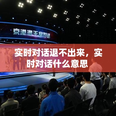 实时对话退不出来，实时对话什么意思 