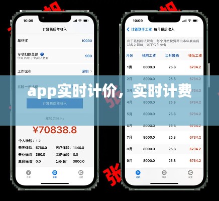 app实时计价，实时计费 