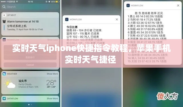 实时天气iphone快捷指令教程，苹果手机实时天气捷径 