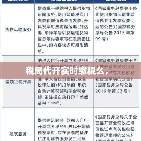 税局代开实时缴税么， 