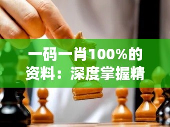 一码一肖100%的资料：深度掌握精确预测与策略规划的方法