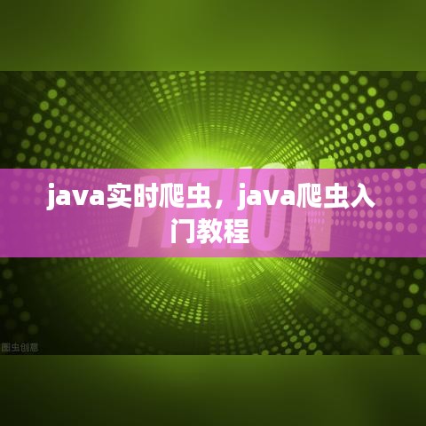 java实时爬虫，java爬虫入门教程 