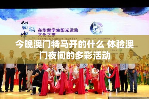 今晚澳门特马开的什么 体验澳门夜间的多彩活动