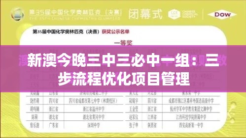 新澳今晚三中三必中一组：三步流程优化项目管理