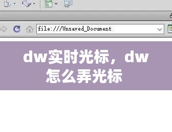 dw实时光标，dw怎么弄光标 