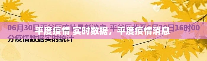 平度疫情 实时数据，平度疫情消息 