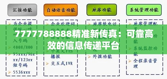 7777788888精准新传真：可靠高效的信息传递平台
