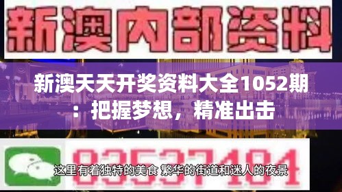 新澳天天开奖资料大全1052期：把握梦想，精准出击