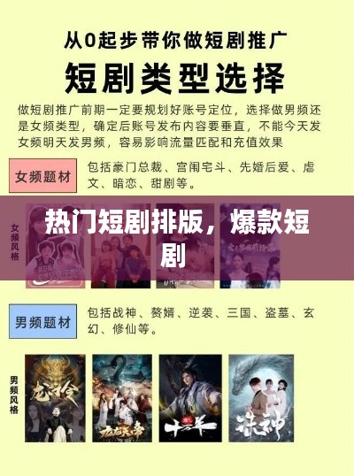 热门短剧排版，爆款短剧 