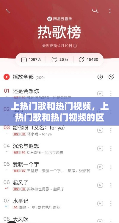 上热门歌和热门视频，上热门歌和热门视频的区别 