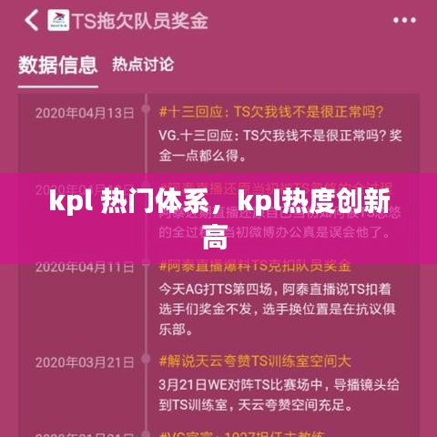 kpl 热门体系，kpl热度创新高 