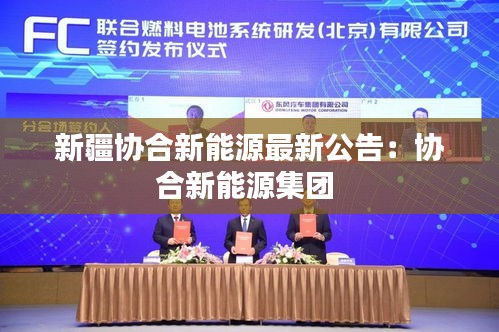 新疆协合新能源最新公告：协合新能源集团 