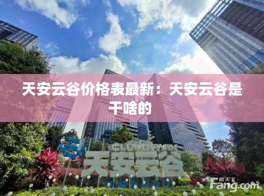 天安云谷价格表最新：天安云谷是干啥的 