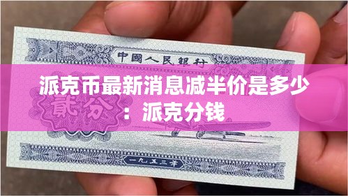 派克币最新消息减半价是多少：派克分钱 