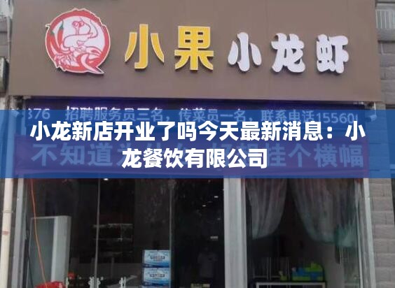 小龙新店开业了吗今天最新消息：小龙餐饮有限公司 