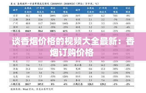 谈香烟价格的视频大全最新：香烟订购价格 