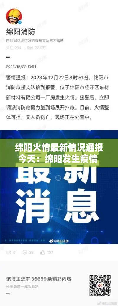 绵阳火情最新情况通报今天：绵阳发生疫情 