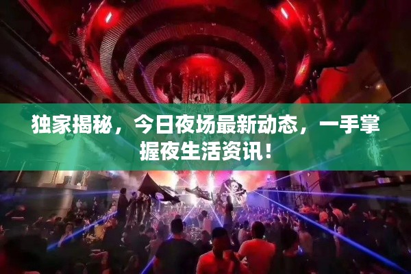 独家揭秘，今日夜场最新动态，一手掌握夜生活资讯！