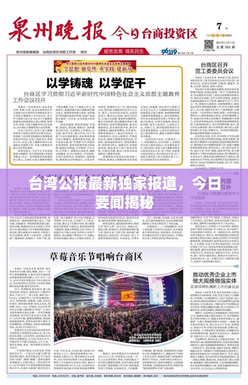 台湾公报最新独家报道，今日要闻揭秘