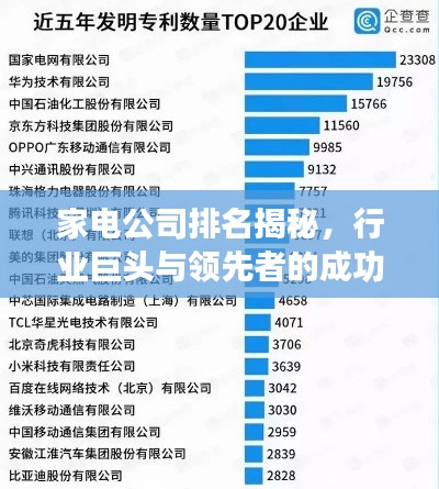 家电公司排名揭秘，行业巨头与领先者的成功秘诀！