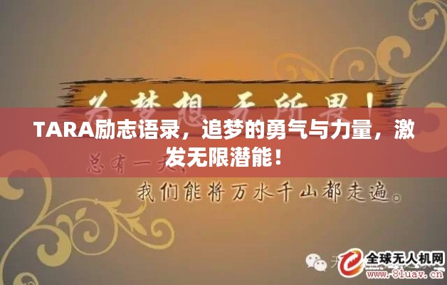 TARA励志语录，追梦的勇气与力量，激发无限潜能！