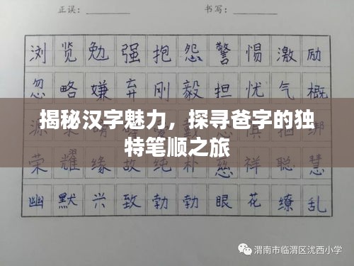揭秘汉字魅力，探寻爸字的独特笔顺之旅