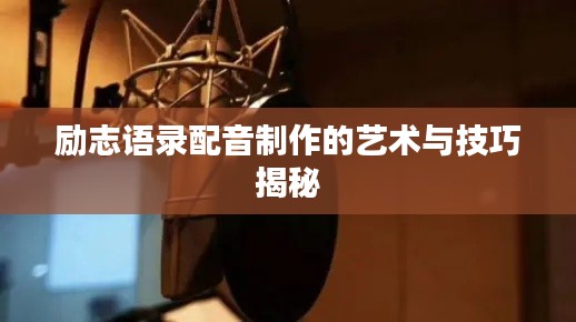 励志语录配音制作的艺术与技巧揭秘