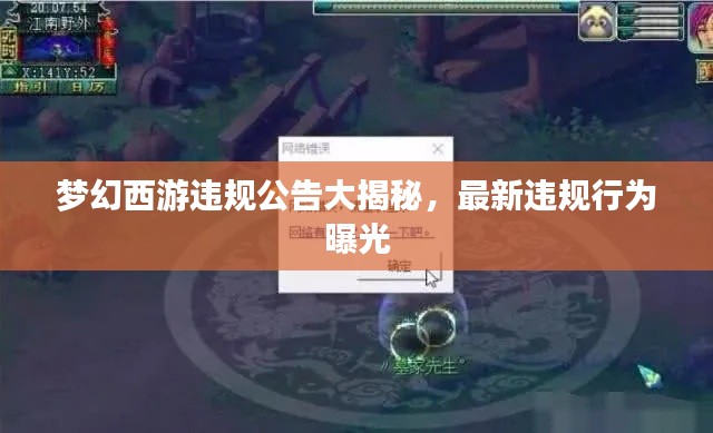 梦幻西游违规公告大揭秘，最新违规行为曝光