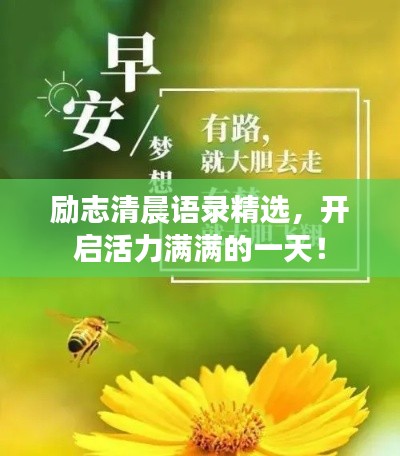 励志清晨语录精选，开启活力满满的一天！