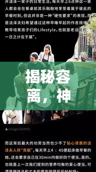 揭秘容离，神秘人物的多面魅力探寻