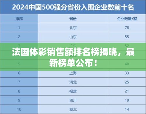 法国体彩销售额排名榜揭晓，最新榜单公布！