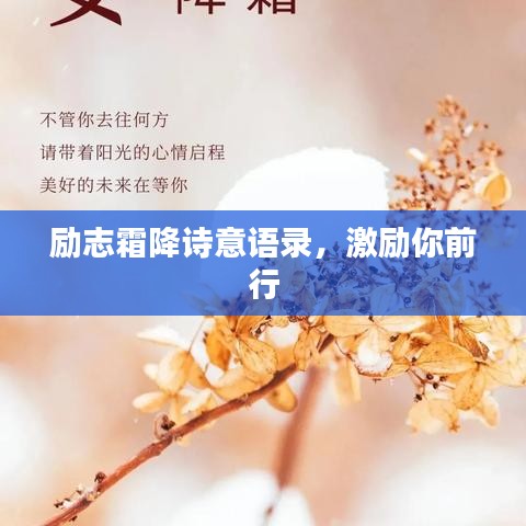 励志霜降诗意语录，激励你前行
