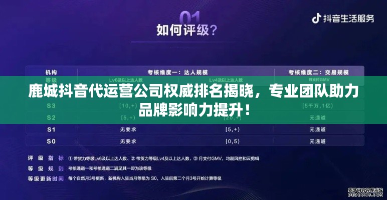 鹿城抖音代运营公司权威排名揭晓，专业团队助力品牌影响力提升！