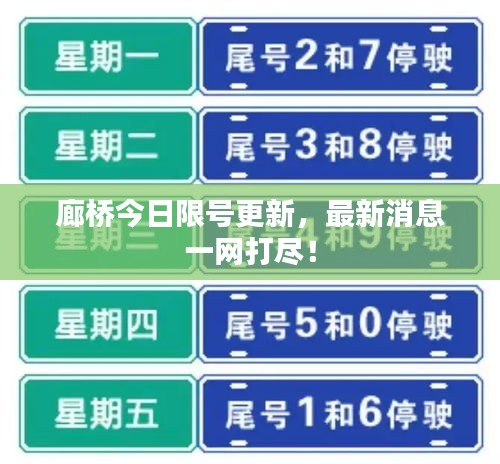 廊桥今日限号更新，最新消息一网打尽！