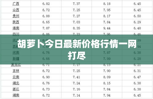 胡萝卜今日最新价格行情一网打尽