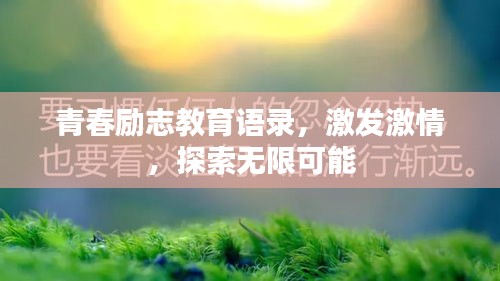 青春励志教育语录，激发激情，探索无限可能