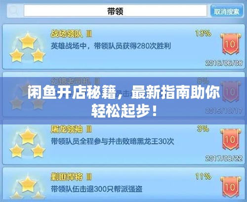 闲鱼开店秘籍，最新指南助你轻松起步！