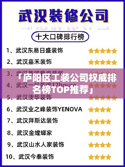 「庐阳区工装公司权威排名榜TOP推荐」