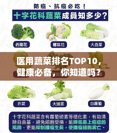 医用蔬菜排名TOP10，健康必备，你知道吗？