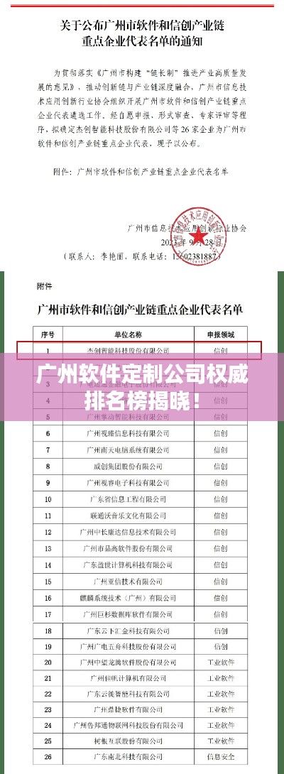 广州软件定制公司权威排名榜揭晓！