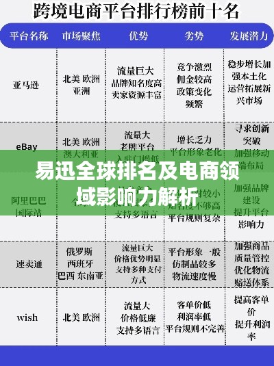 易迅全球排名及电商领域影响力解析
