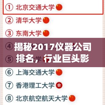 揭秘2017仪器公司排名，行业巨头影响力与实力大解密