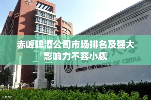 赤峰啤酒公司市场排名及强大影响力不容小觑