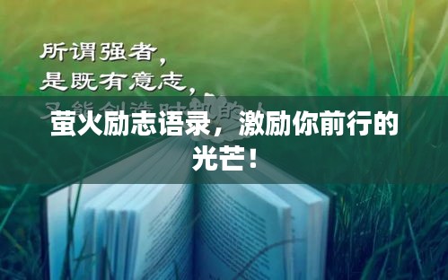 萤火励志语录，激励你前行的光芒！
