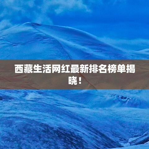 西藏生活网红最新排名榜单揭晓！