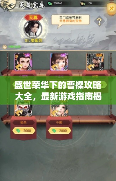 盛世荣华下的曹操攻略大全，最新游戏指南揭秘