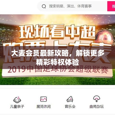 大麦会员最新攻略，解锁更多精彩特权体验