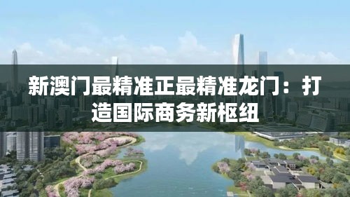 新澳门最精准正最精准龙门：打造国际商务新枢纽