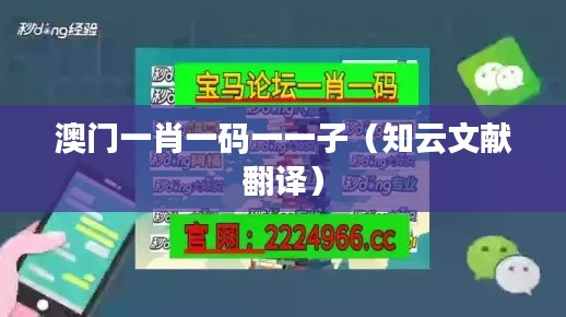 澳门一肖一码一一子（知云文献翻译）