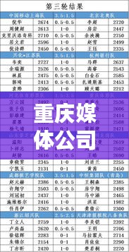 重庆媒体公司排名揭晓，哪些公司独占鳌头？